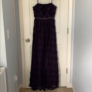 Strapless formal gown
